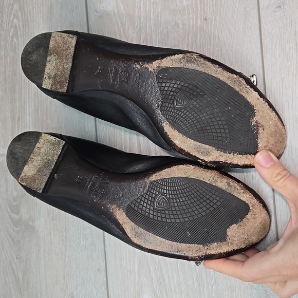 AGL Attilio Giusti Leombruni Women's Black Ballet Flats Leather Shoes 38/8 - Picture 12 of 14